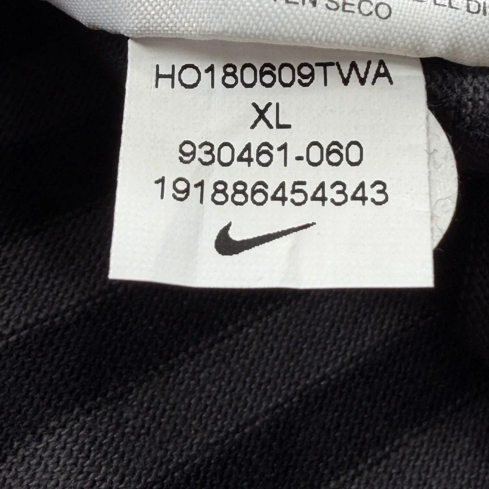 Nike Air Long Sleeve Shirt Mens XL Black Striped Loose Fit 930461-060
